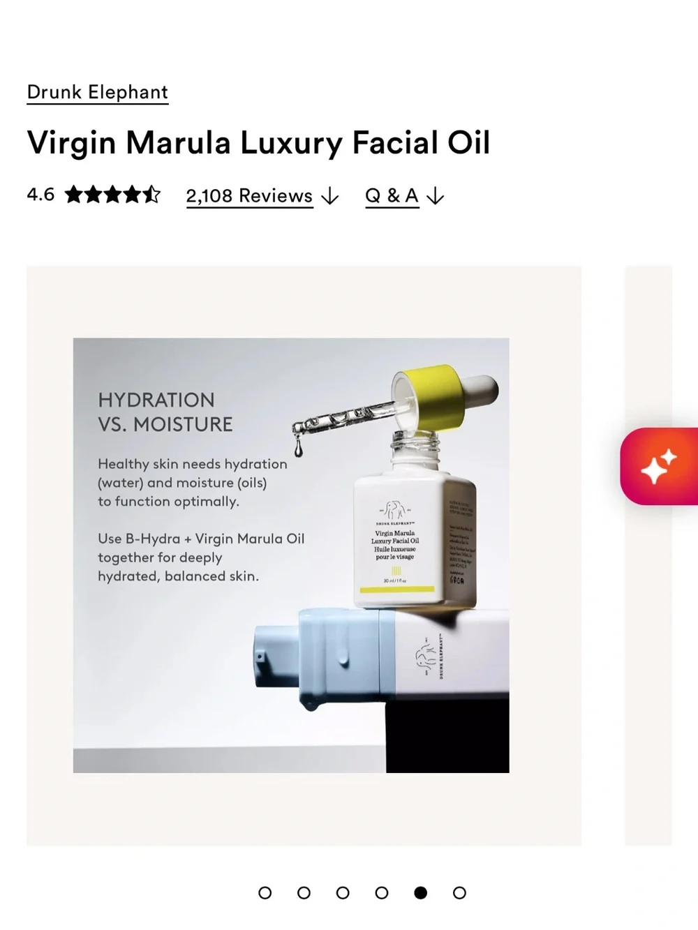 NIB Drunk Elephant Virgin Marula Luxury Facial Oil